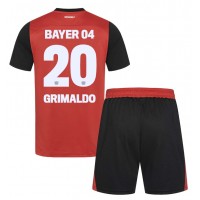 Fotbalové Dres Bayer Leverkusen Alejandro Grimaldo #20 Dětské Domácí 2024-25 Krátký Rukáv (+ trenýrky)